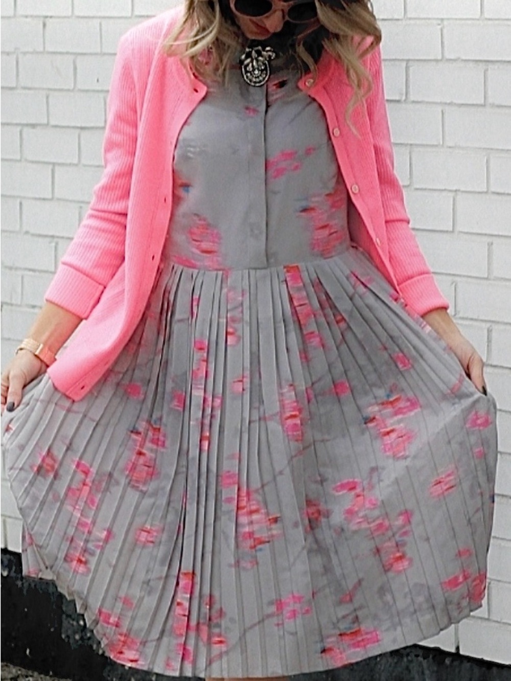 NEW Banana Republic Watercolor pleated dress